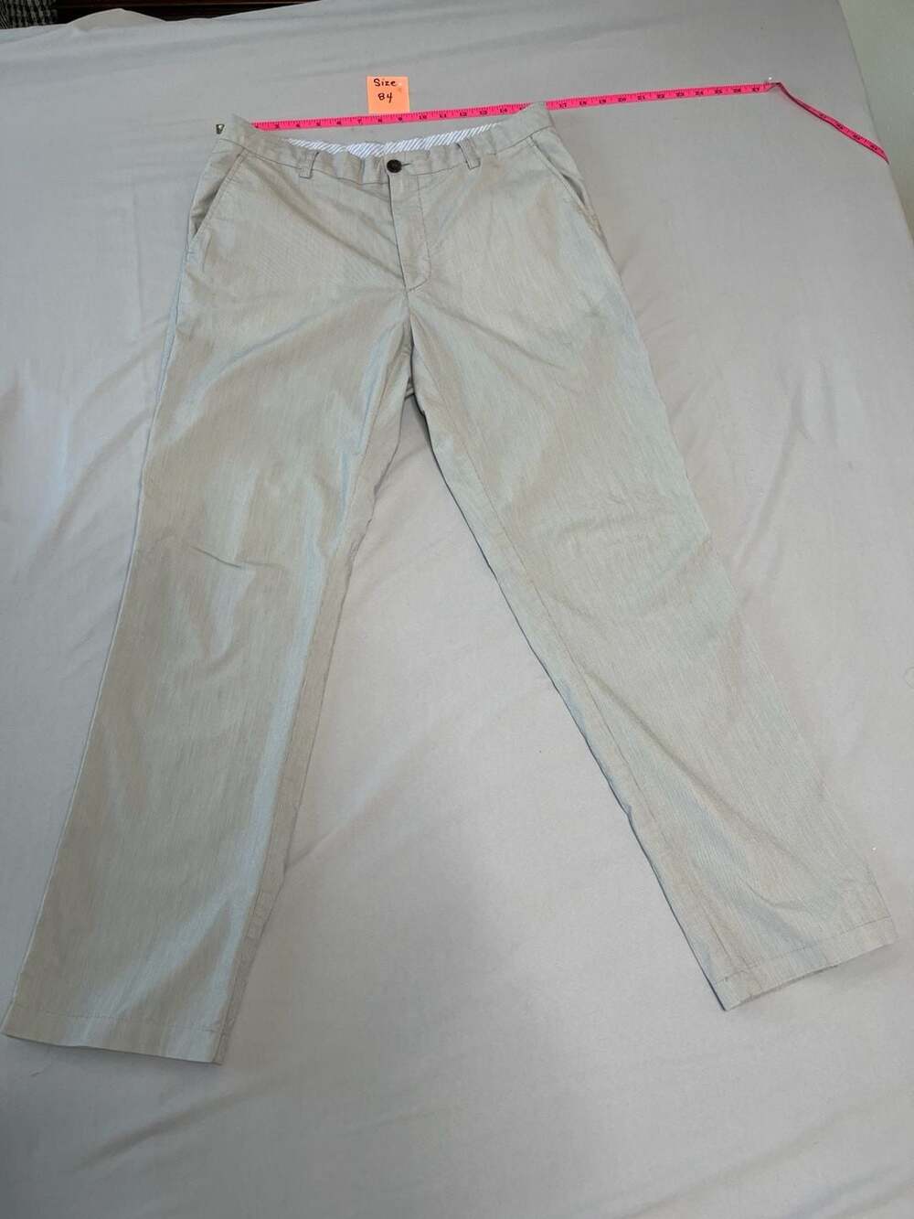 Men’s Striped Chino Pants Flat Front Preppy Casual Trousers